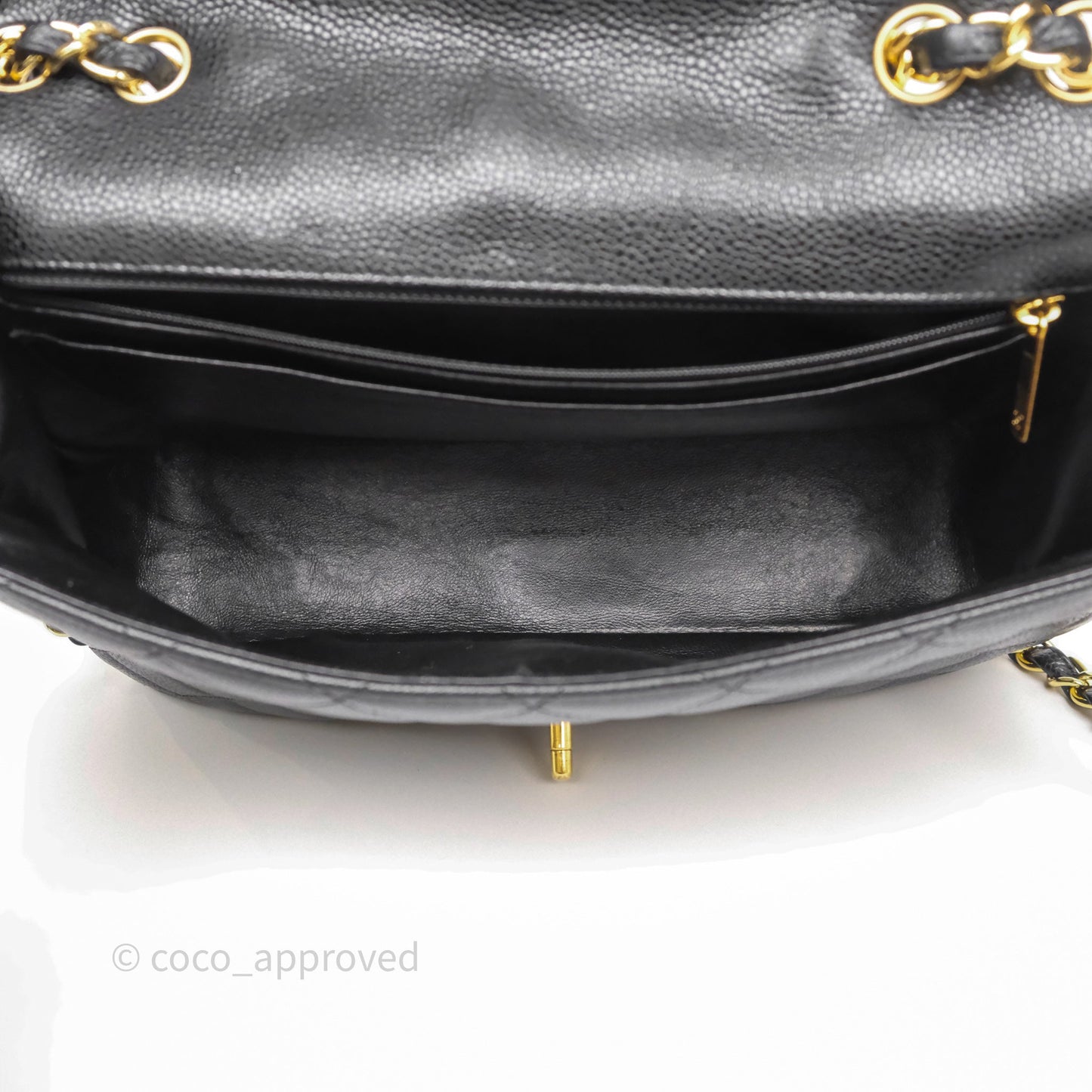 Chanel Jumbo Single Flap Black Caviar Gold Hardware⁣⁣