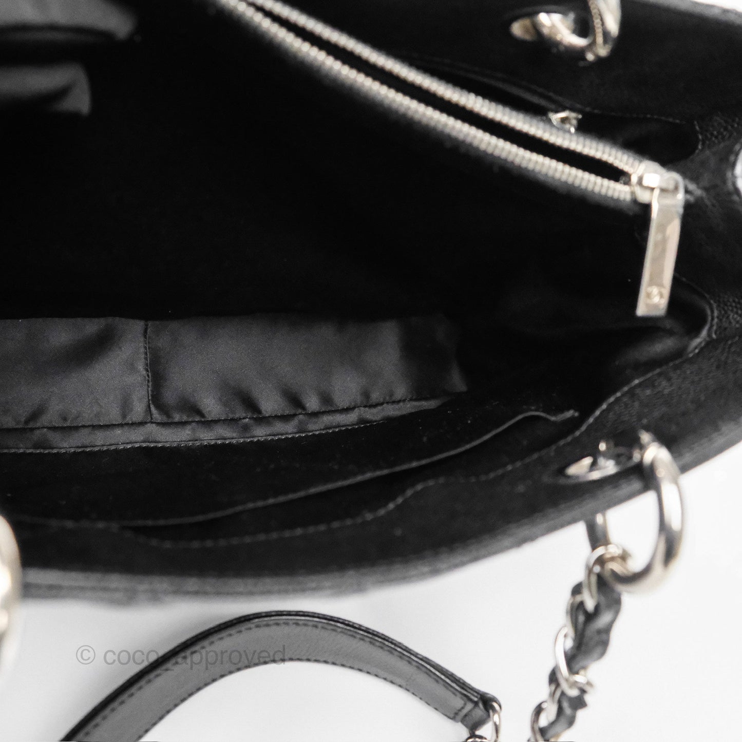 Chanel GST Black Caviar Silver Hardware
