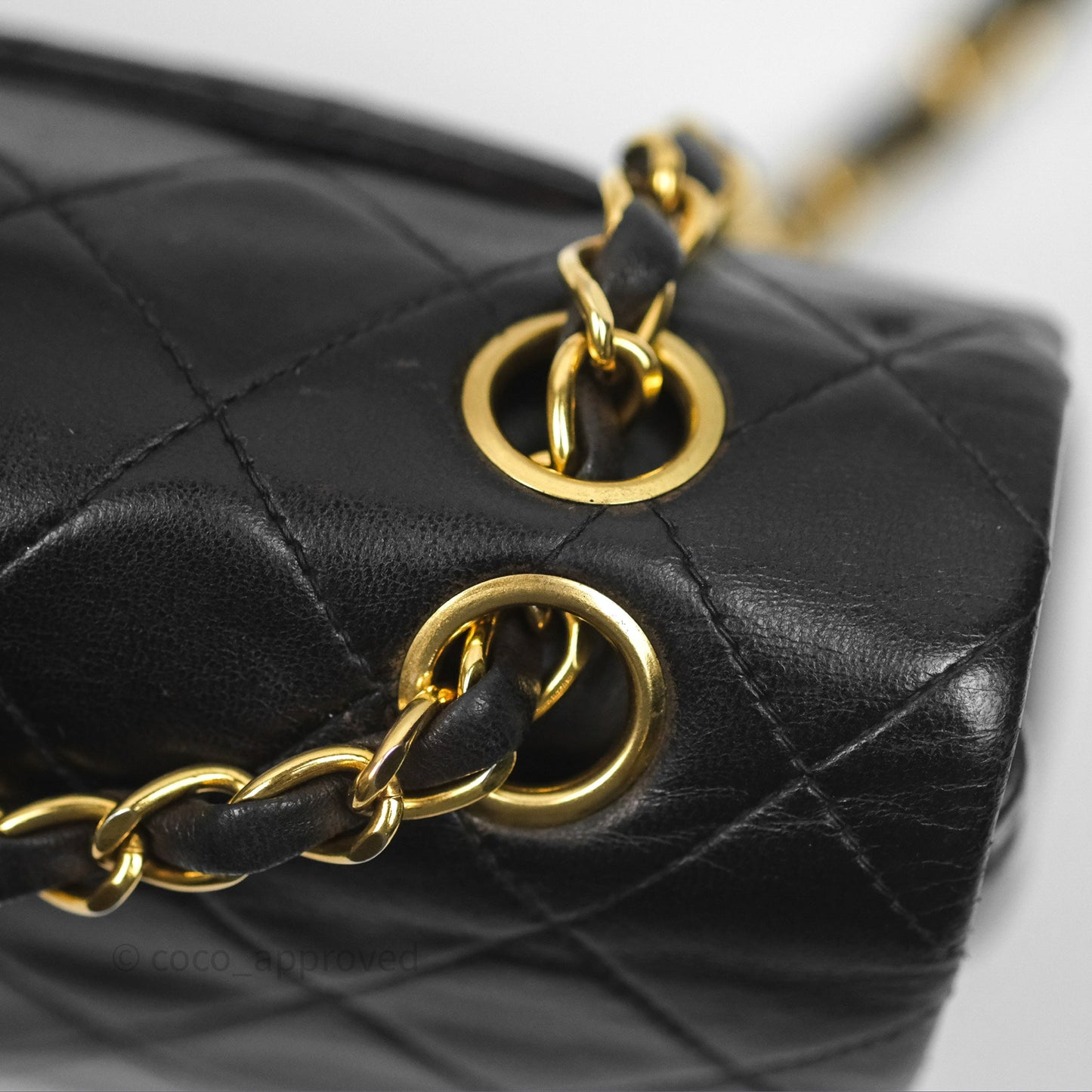 Chanel Classic Vintage Small Flap Black Lambskin 24K Gold Hardware