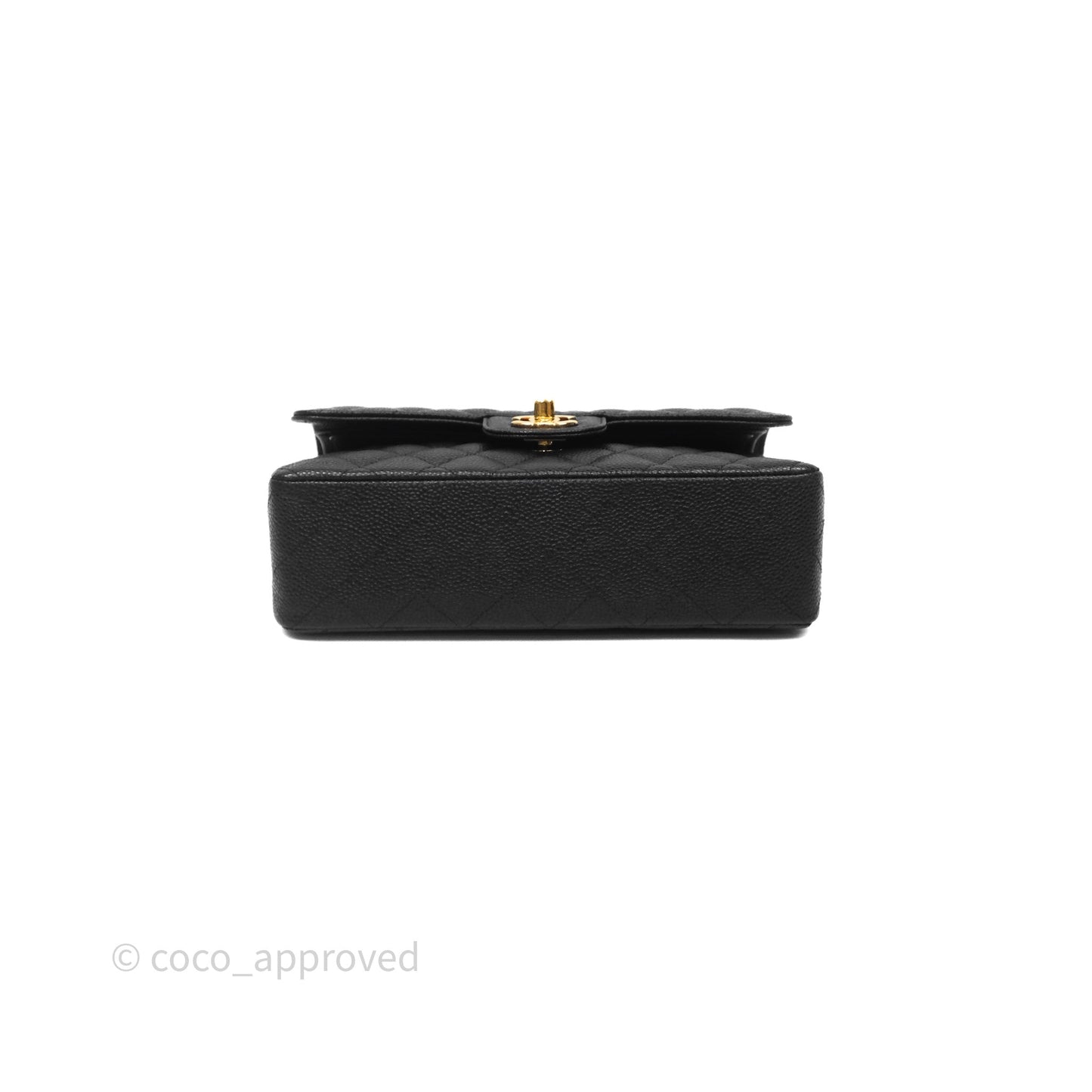 Chanel Small Classic Flap Quilted Black Caviar Gold Hardware