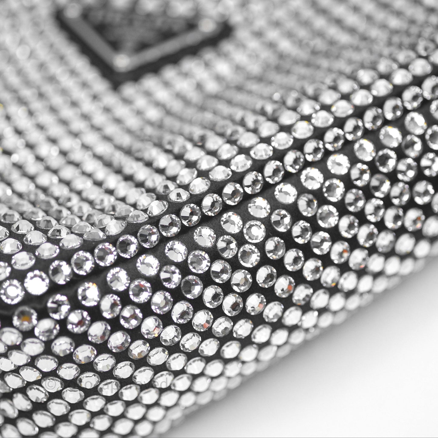 Prada Triangle Crystal Bag Black