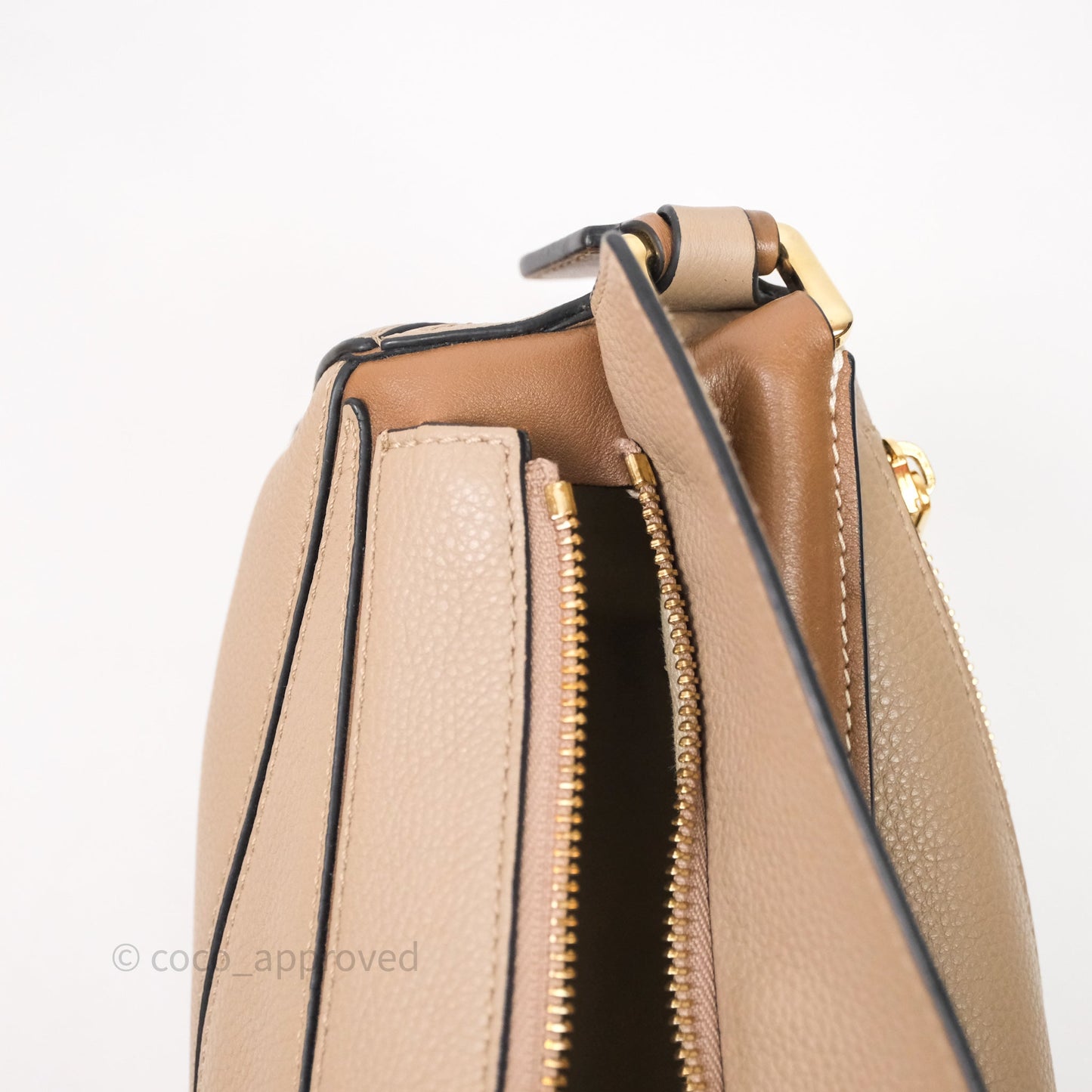 Loewe Small Puzzle Bag Sand Mink Grained Calfskin