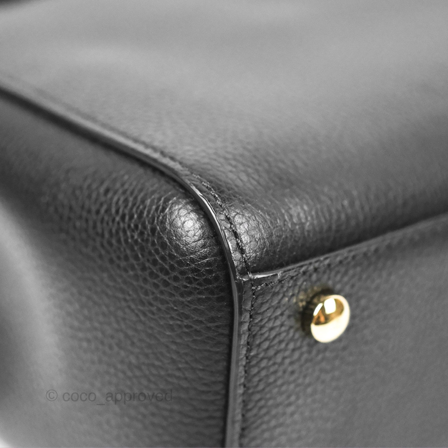 Chanel Mini Neo Executive Shopper Tote Black Grained Calfskin Gold Hardware