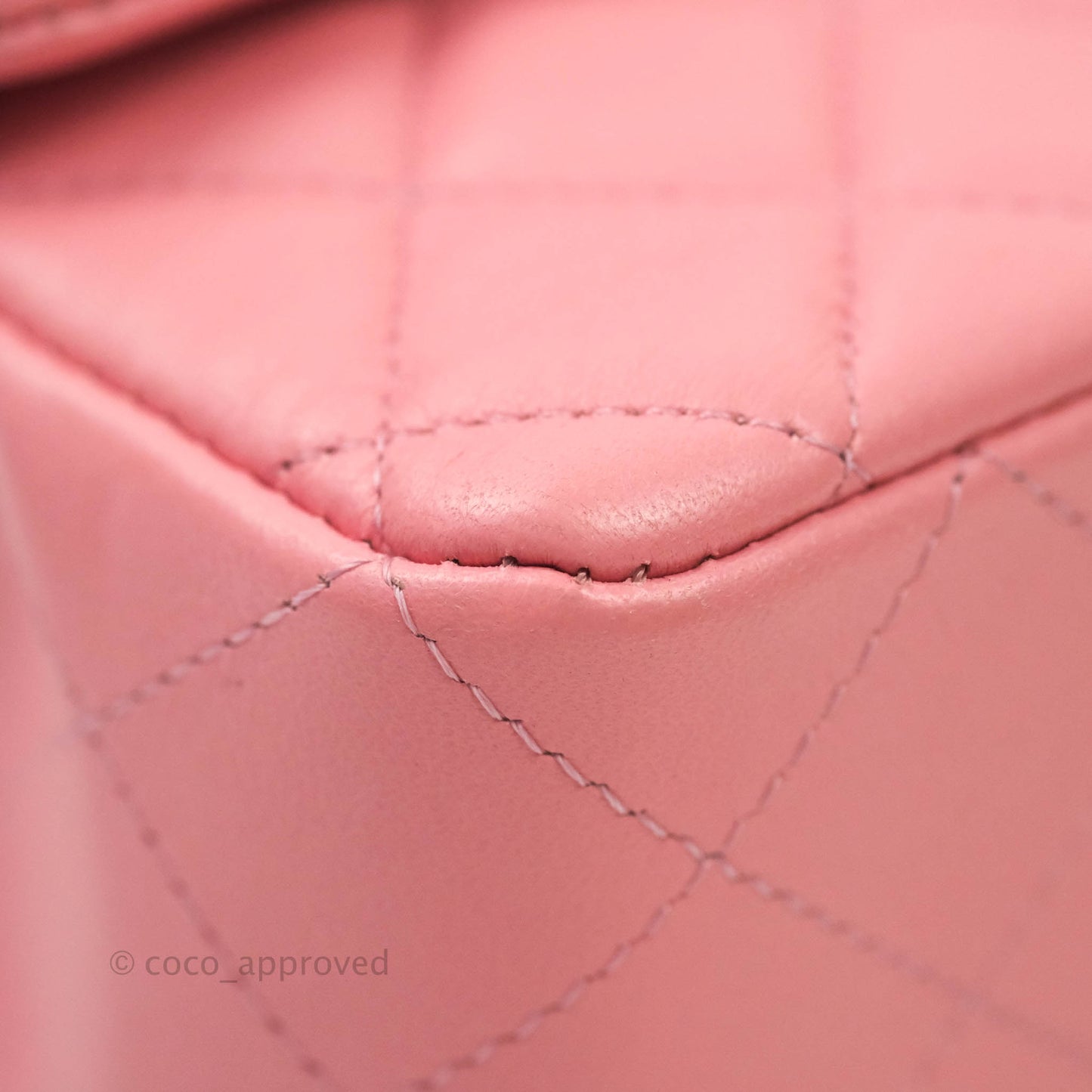 Chanel Classic Quilted Mini Rectangular Flap Pink Lambskin Aged Gold Hardware