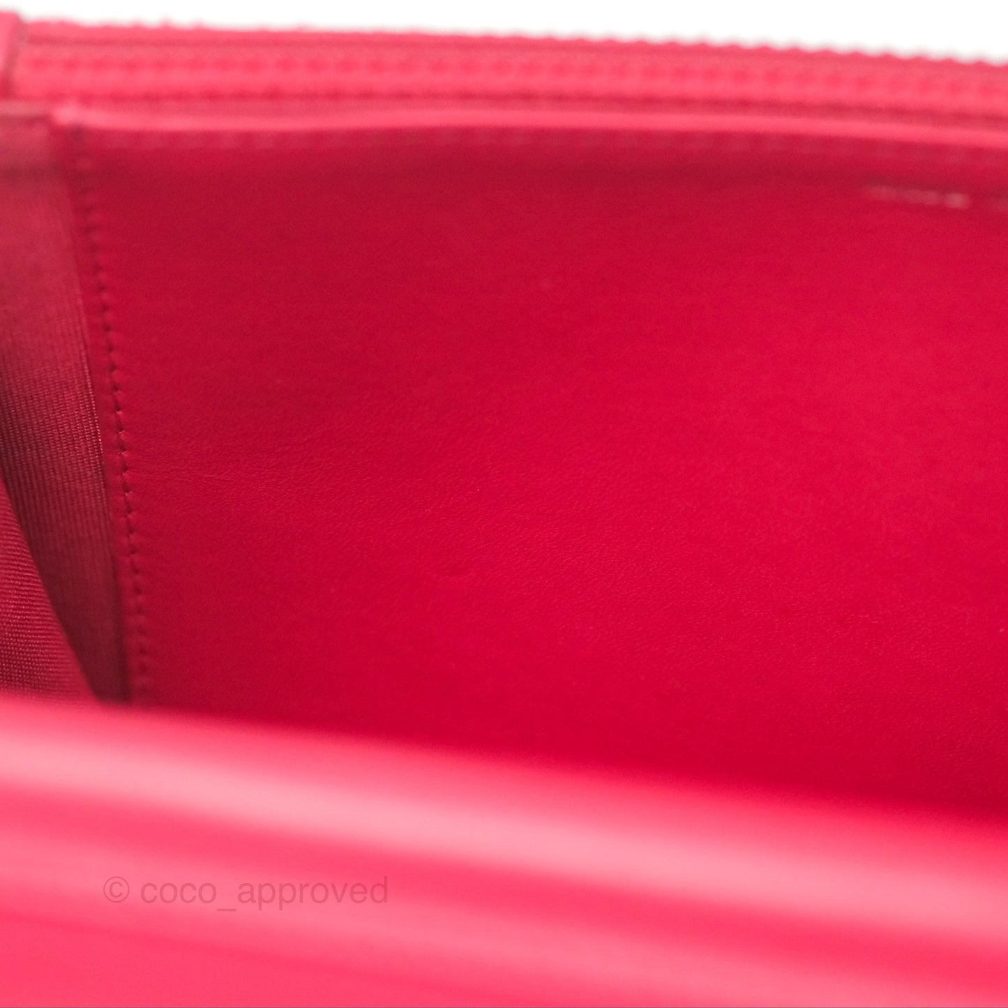 Chanel CC Wallet On Chain WOC Dark Pink Caviar Silver Hardware