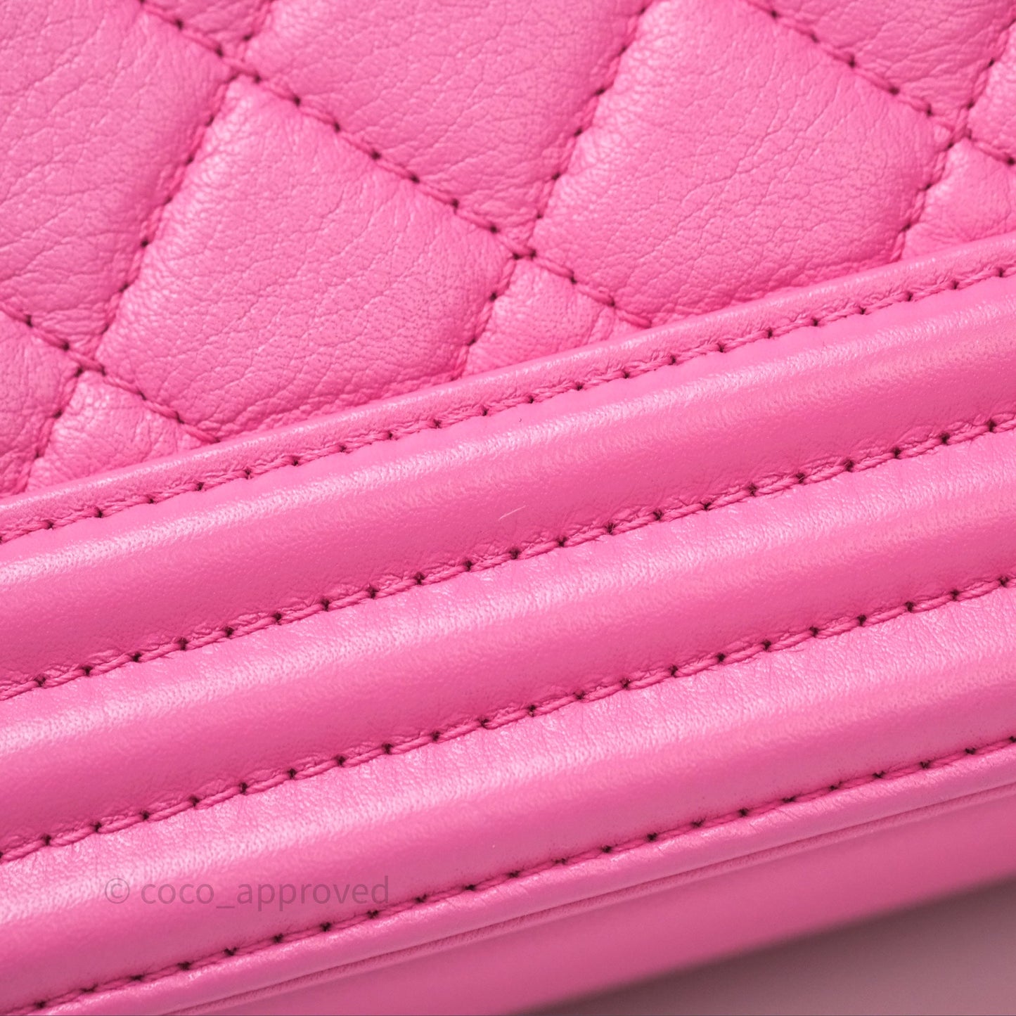 Chanel Small Boy Pink Calfskin Aged Gold Hardware