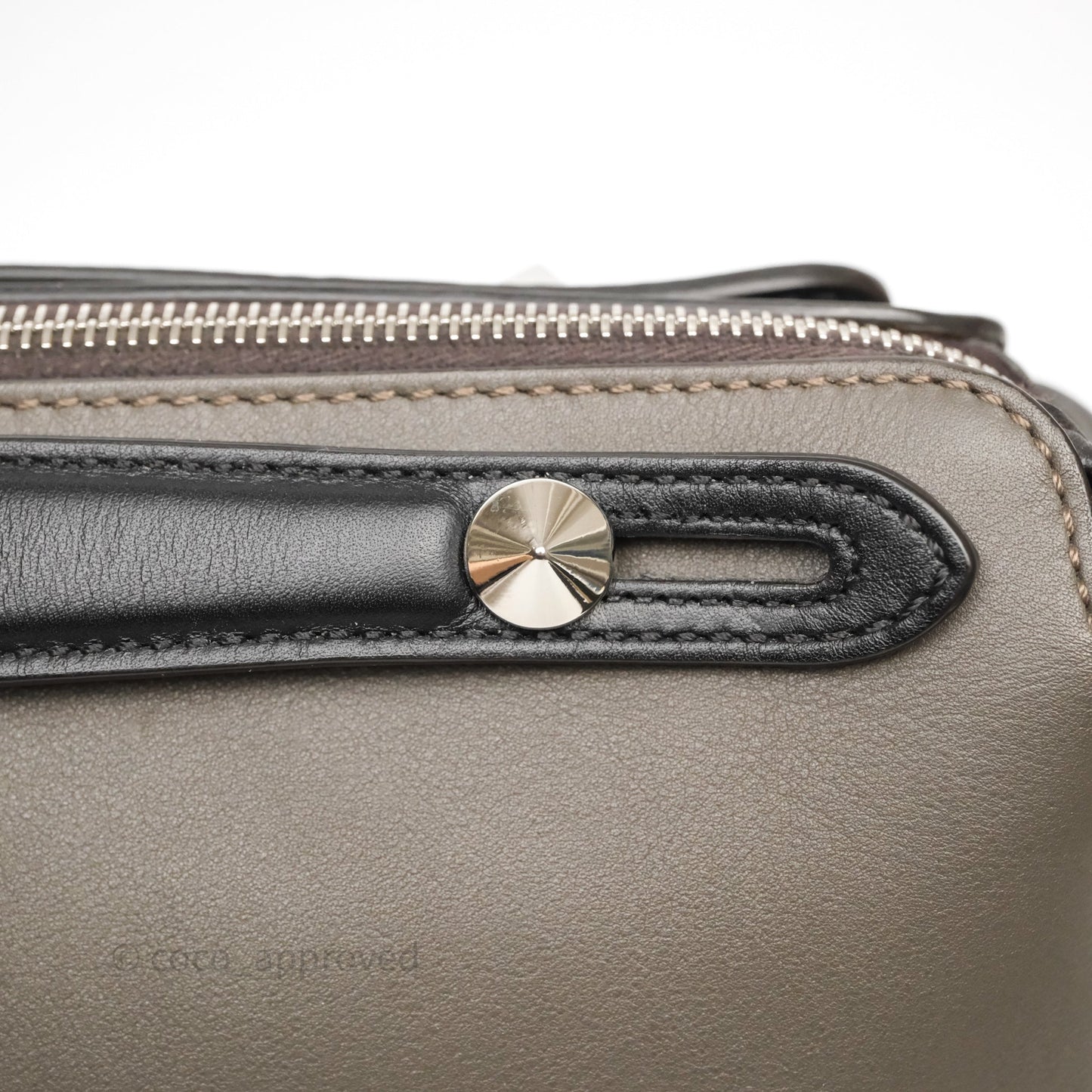 Fendi By The Way Medium Leather Satchel Dark Grey Bag