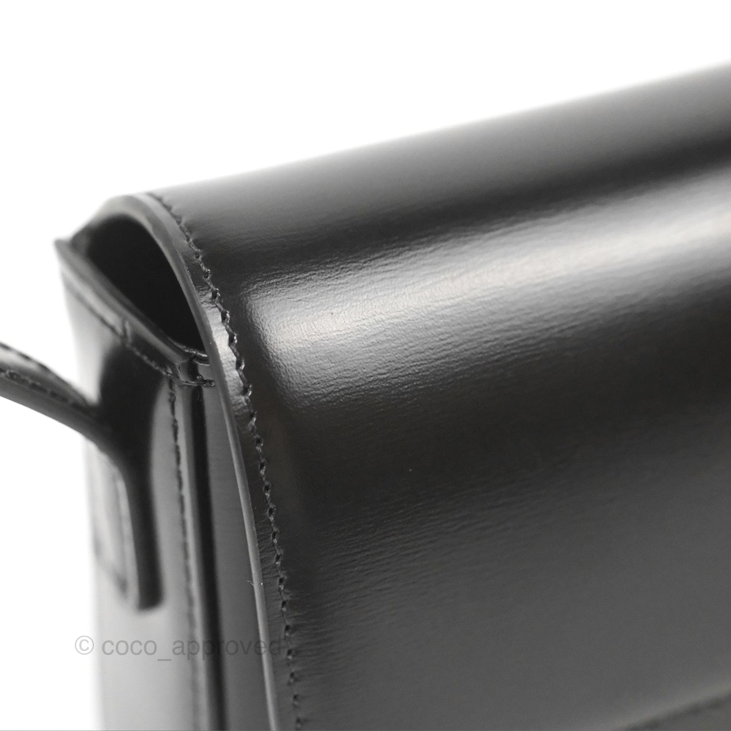 Celine Triomphe Shoulder Bag Black Calfskin