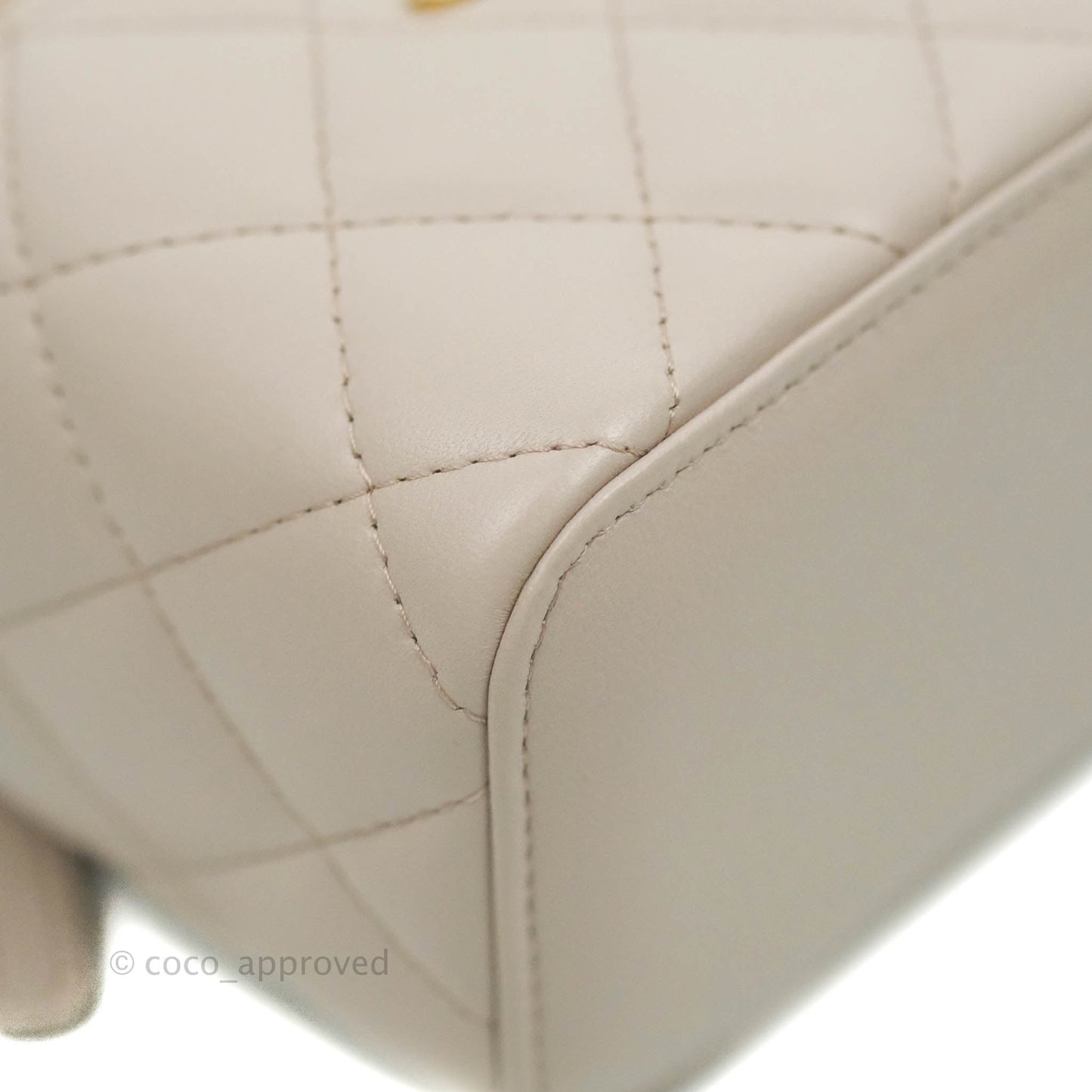 Chanel Classic Mini Pearl Crush Vanity With Chain Lilac Pink Lambskin Aged Gold Hardware