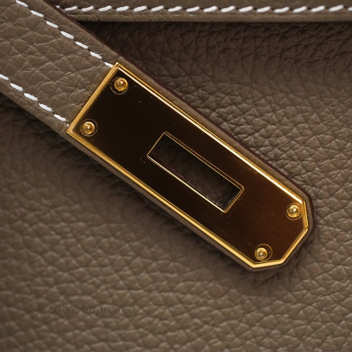Hermès Kelly II 28 Retourne Etoupe 18 Clemence Gold Hardware