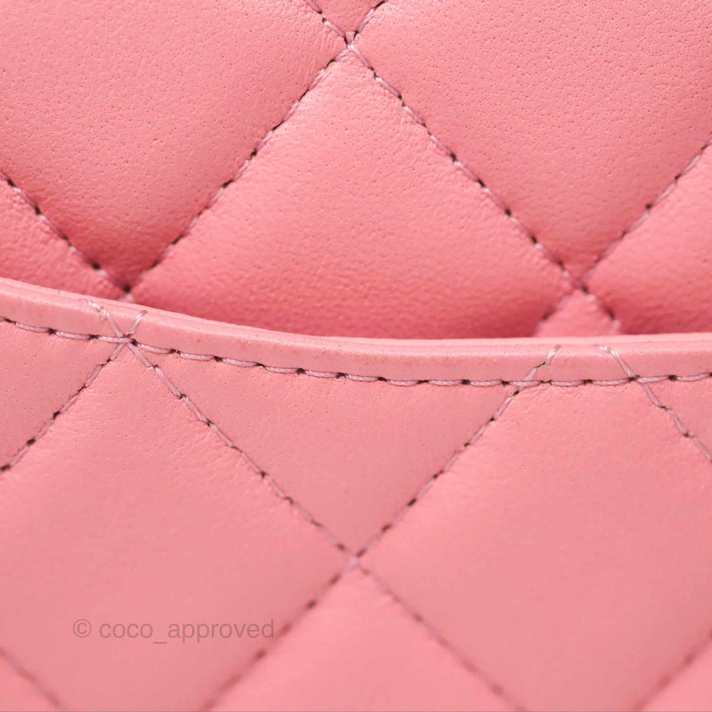 Chanel Quilted Mini Rectangular Pink Lambskin Gold Hardware
