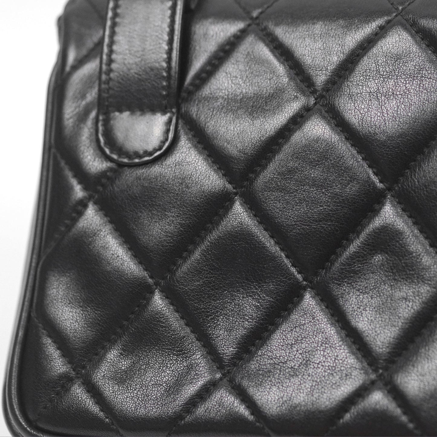 Chanel Vintage Belt Bag Quilted Black Lambskin 24K Gold Hardware