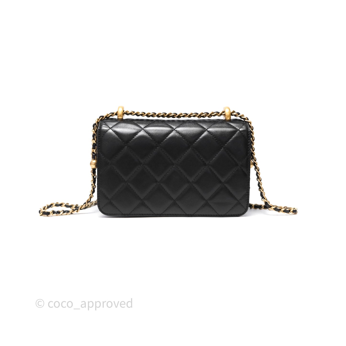 Chanel Quilted Mini Perfect Fit Adjustable Black Calfskin Gold Hardware
