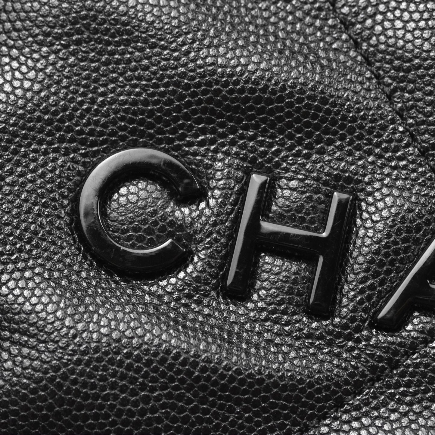 Chanel 22 Small Black Shiny Caviar Aged Gold Hardware