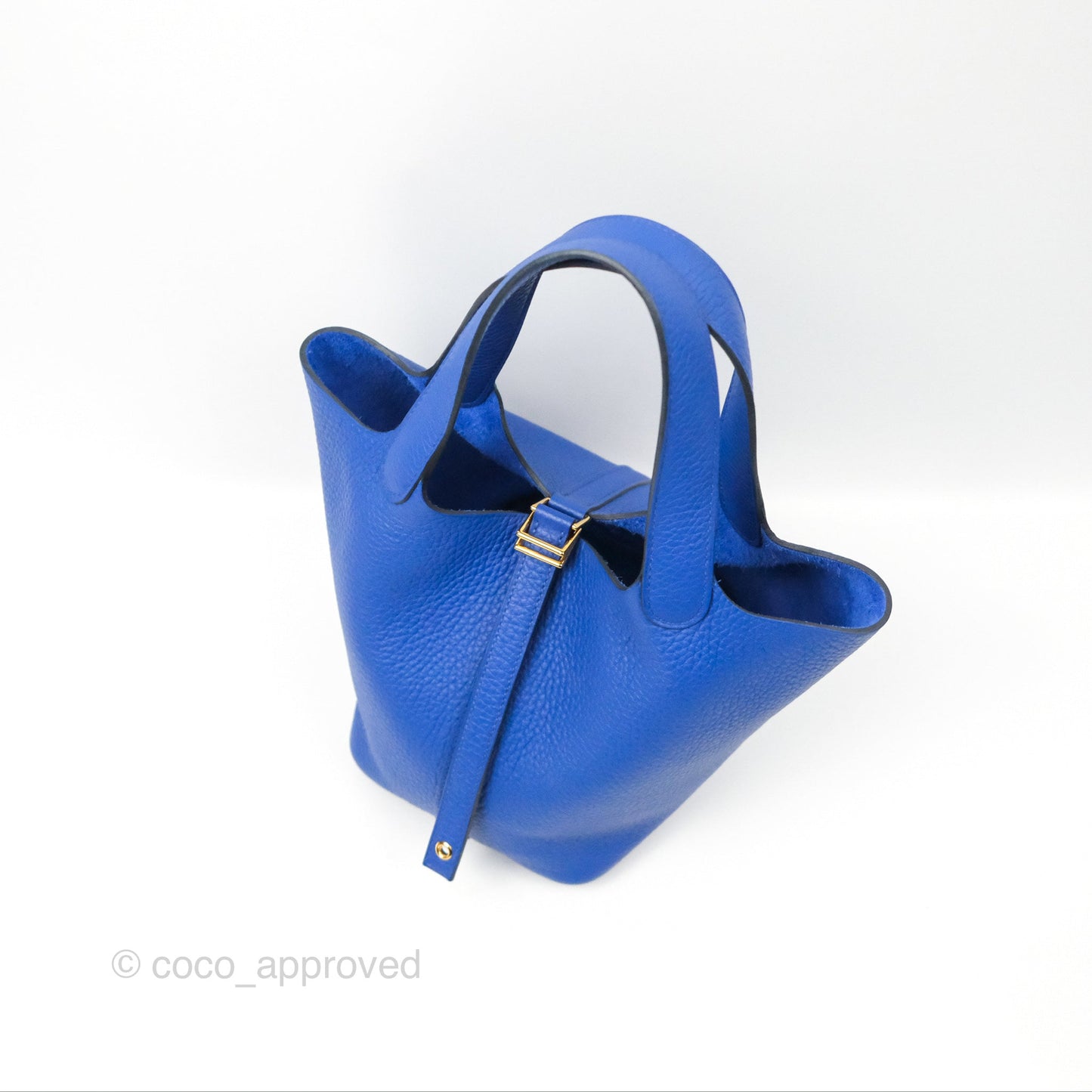 Hermès Picotin 18 Bleu Royal Clemence Gold Hardware