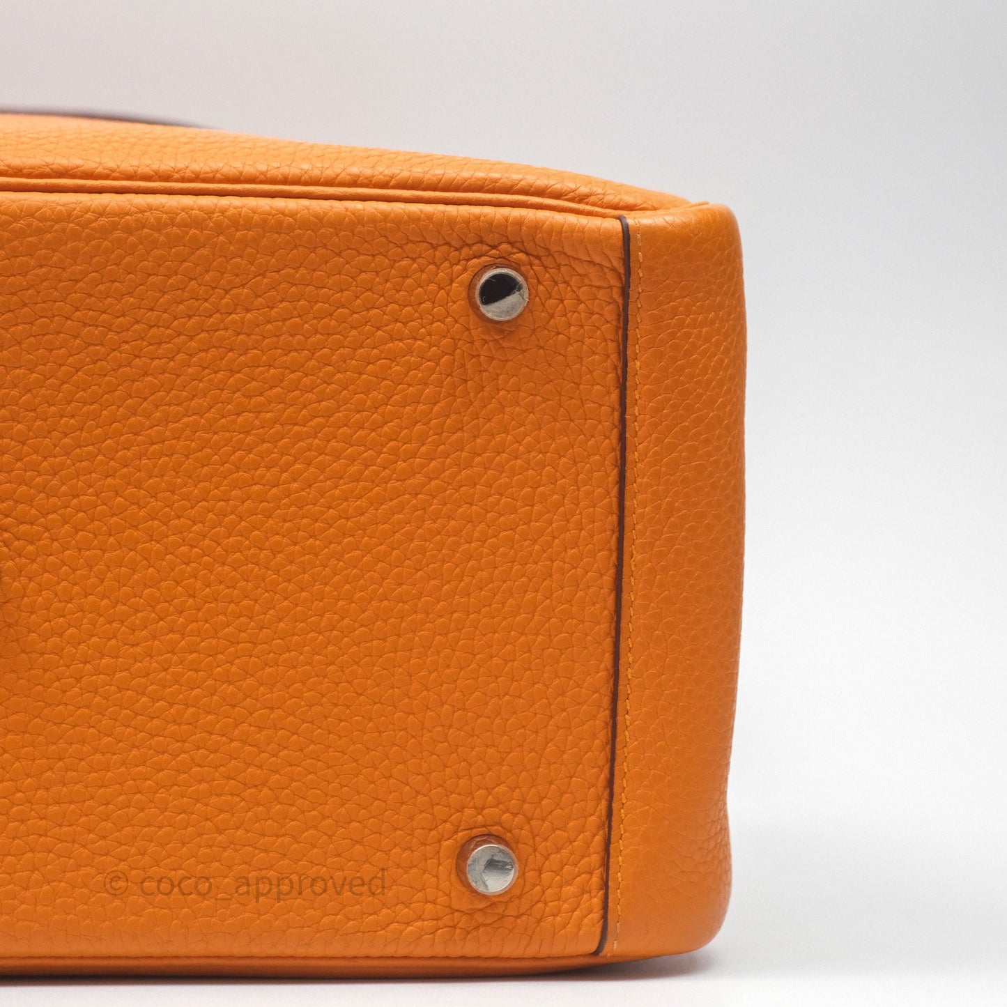 Hermès Lindy 30 Abricot I9 Clemence Palladium Hardware