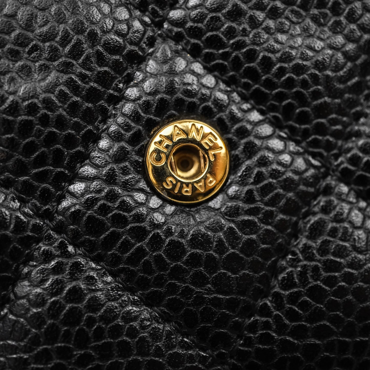 Chanel Classic Short Flap Wallet Black Caviar Gold Hardware