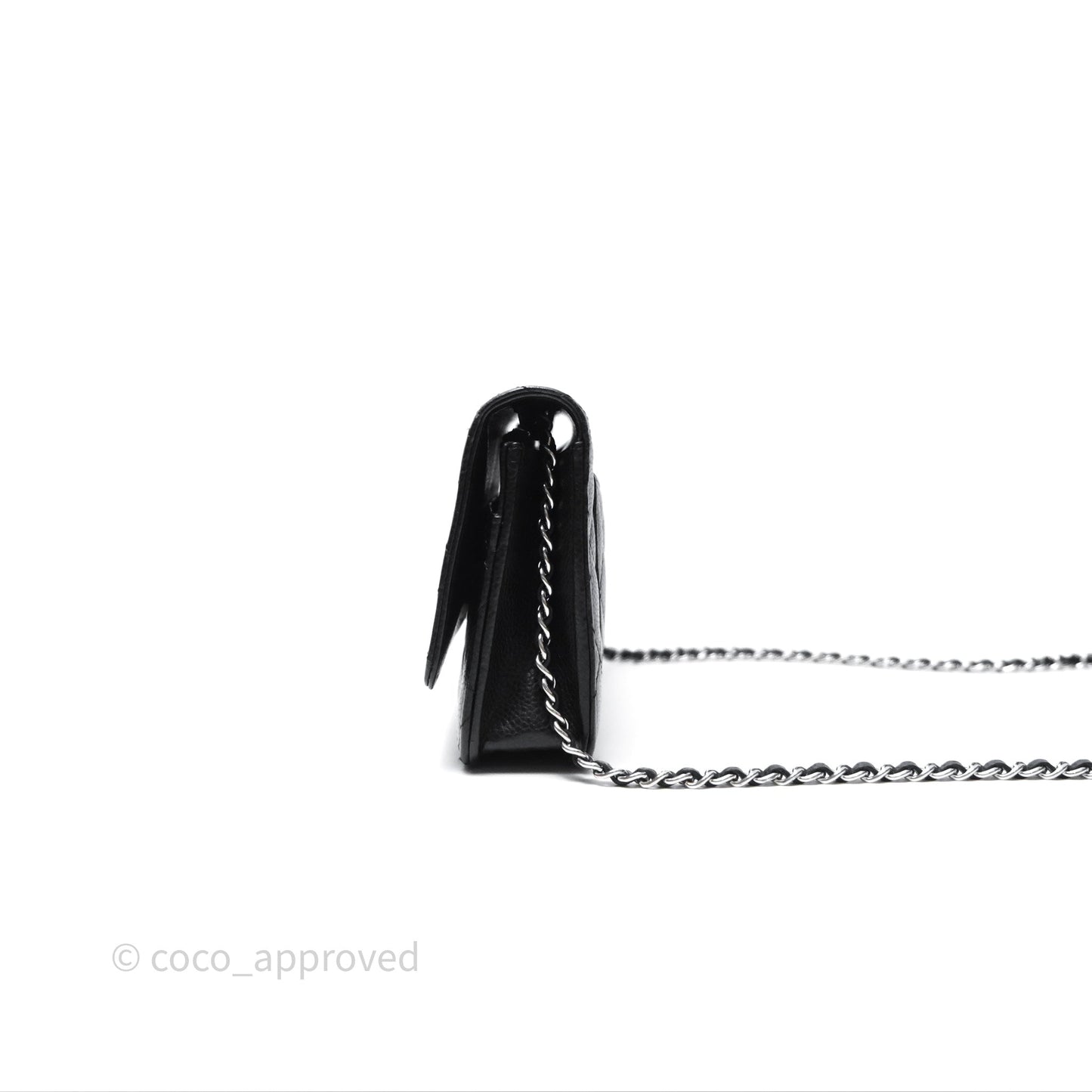 Chanel Quilted WOC Black Caviar Silver Hardware