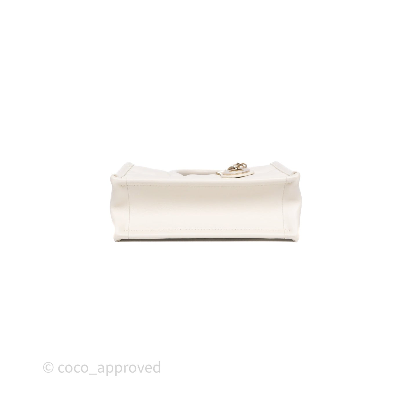 Christian Dior Mini Dior Book Tote Latte Macrocannage Calfskin Gold Hardware