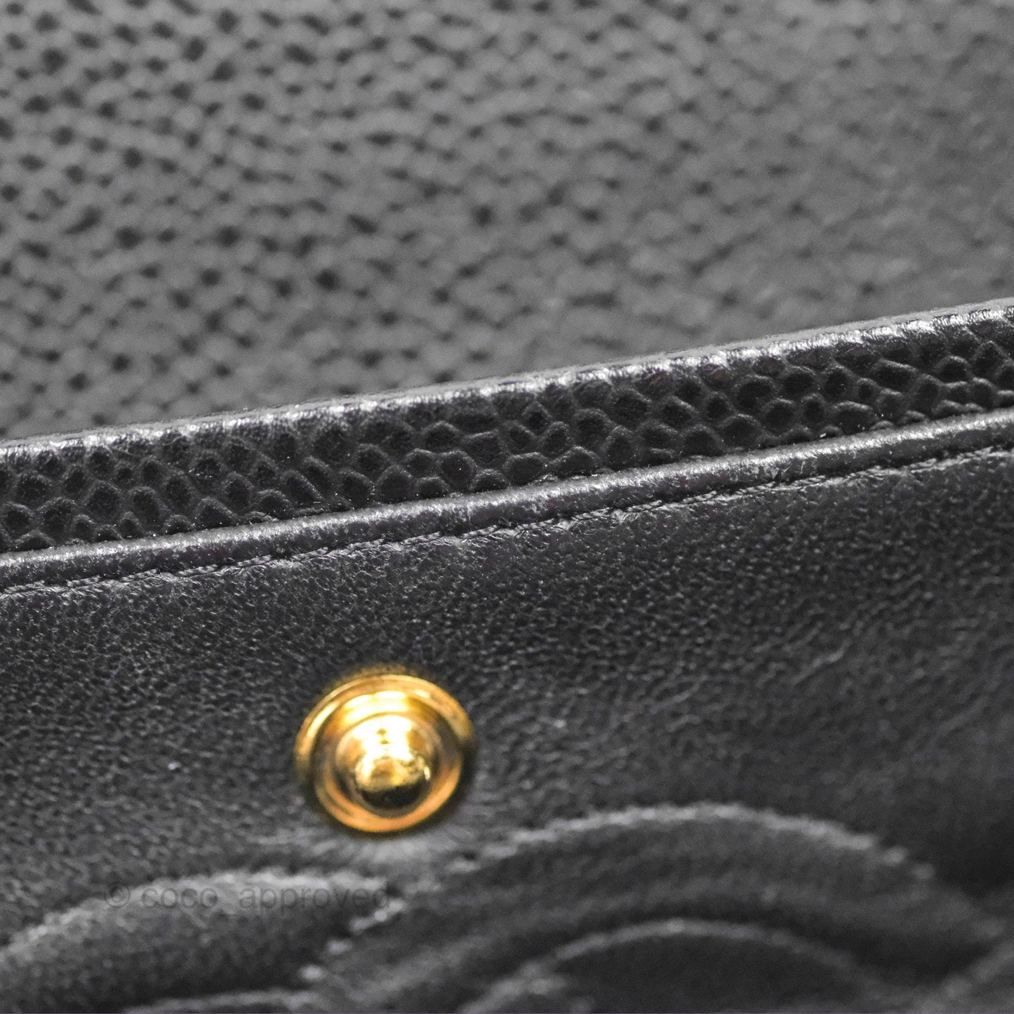 Chanel Small Quilted Classic Flap Black Caviar 24K Gold Hardware