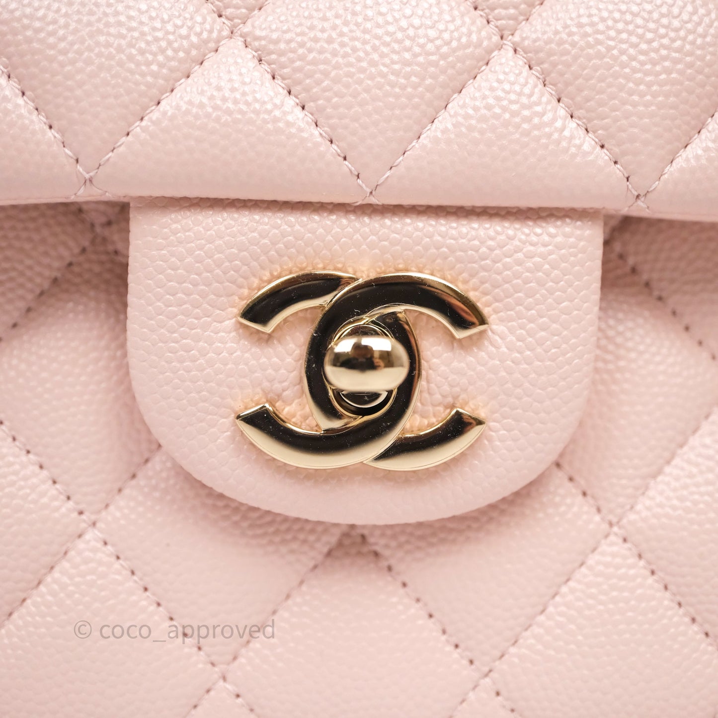 Chanel Small Classic Flap Quilted Light Pink Caviar Gold Hardware