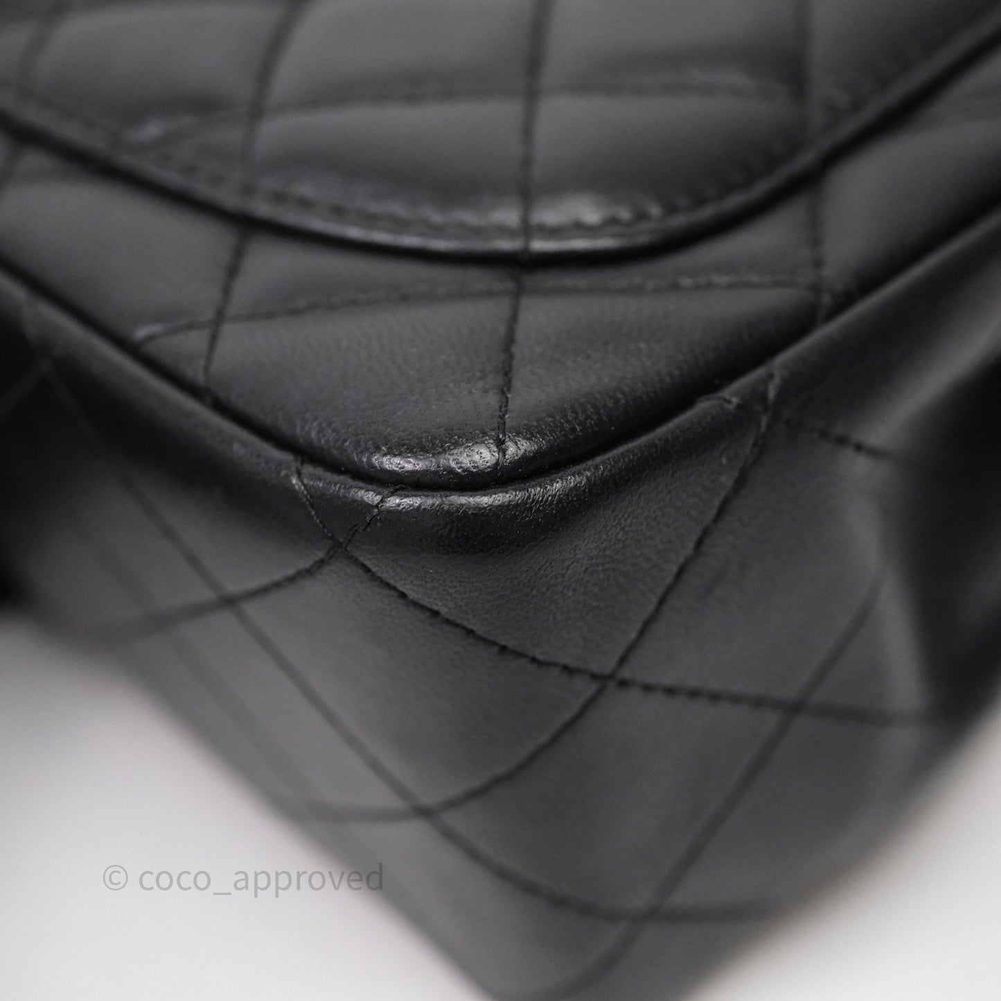 Chanel Mini Square Quilted Black Lambskin Gold Hardware