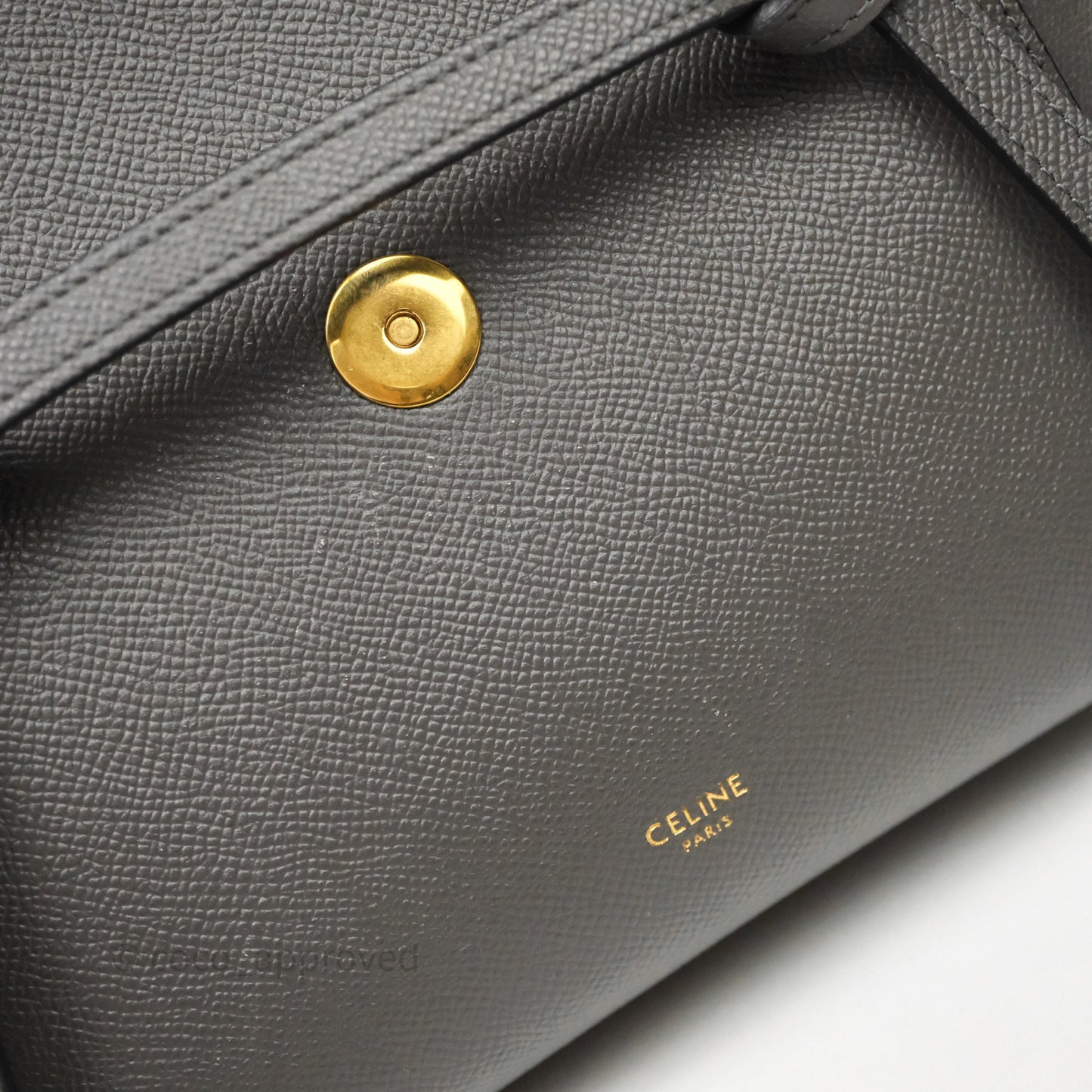 Celine Nano Belt Bag Grey Grained Calfskin Gold Hardware