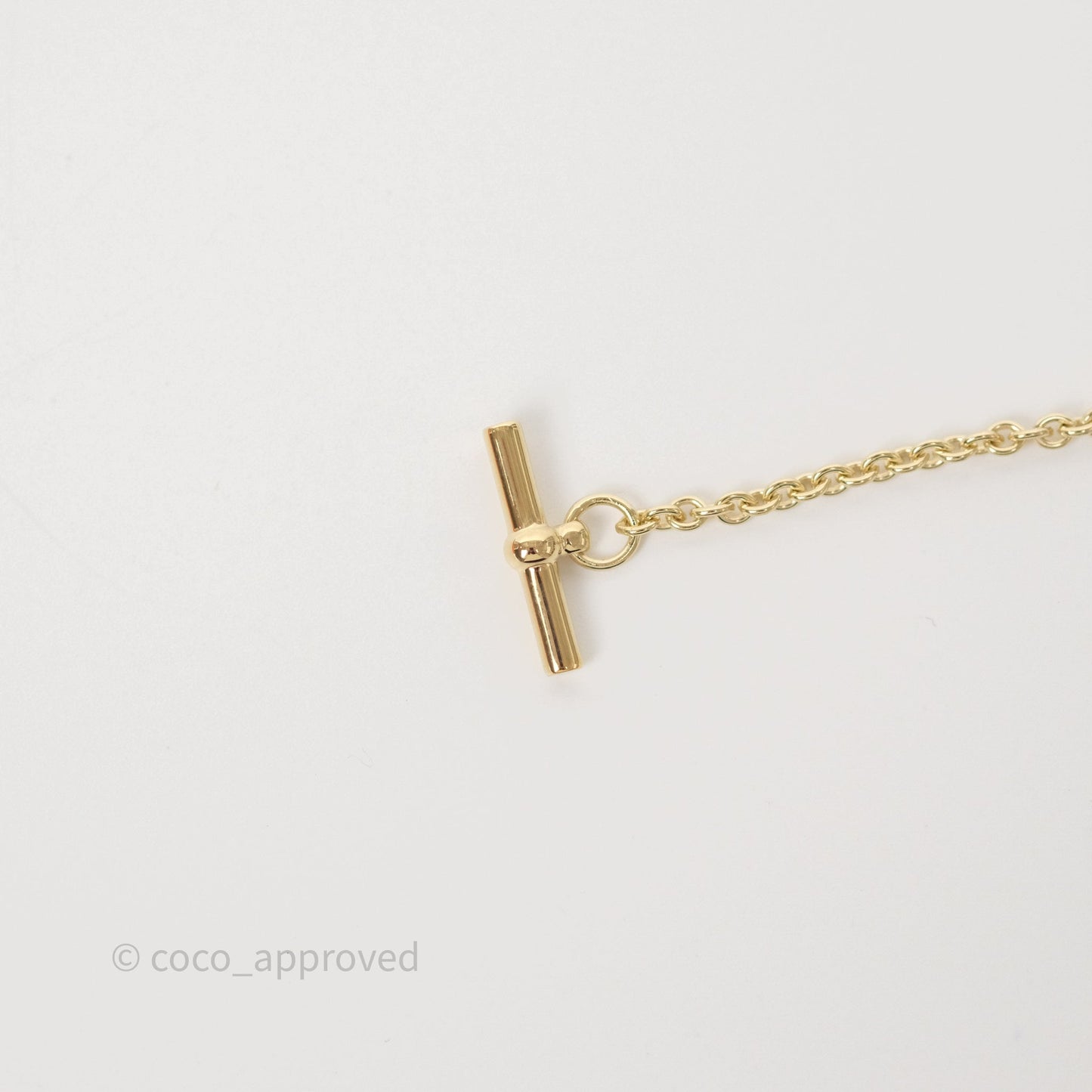 Hermes Mini Maillon Pendant Necklace PM Rose Candeur