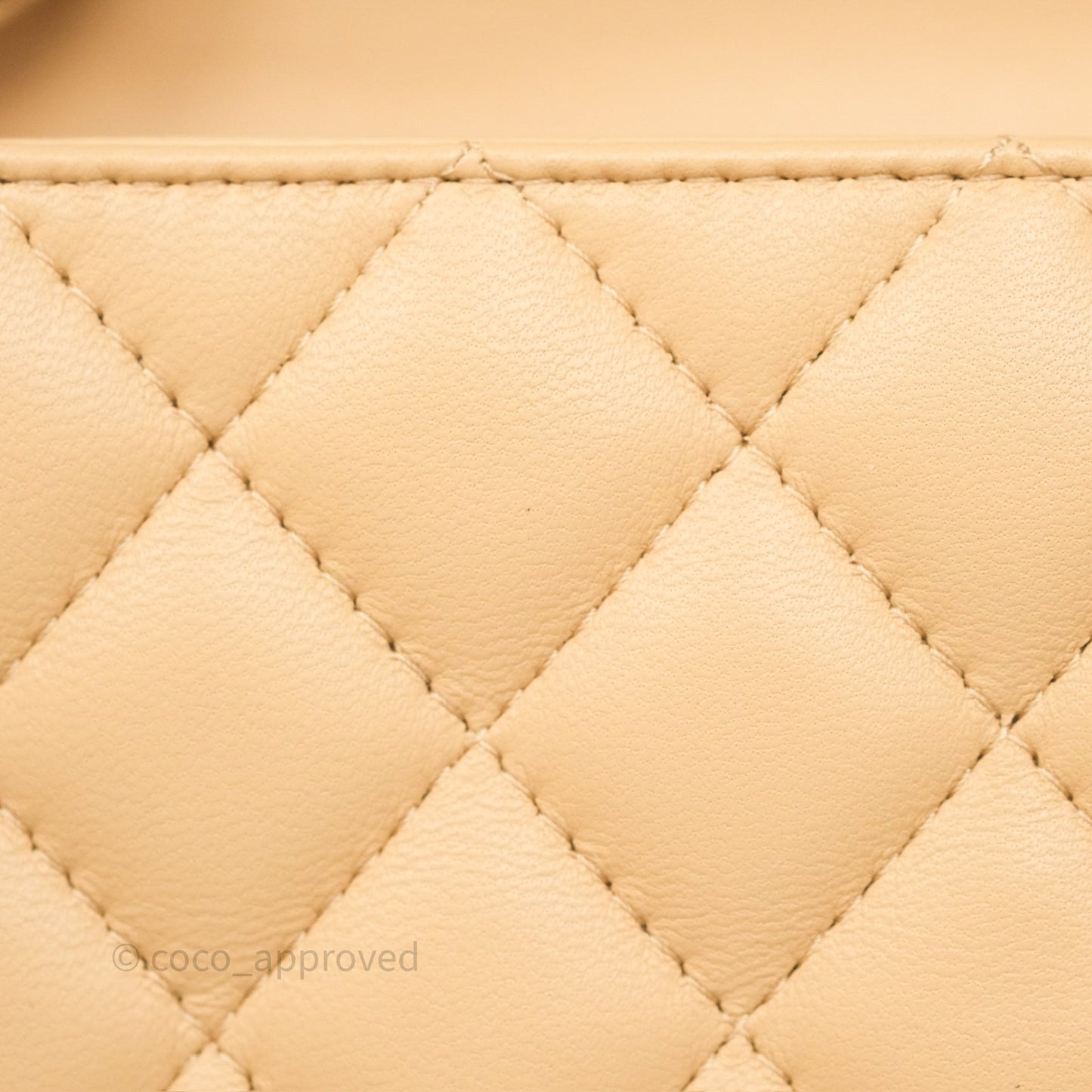 Chanel Mini Rectangular Quilted Beige Lambskin Gold Hardware