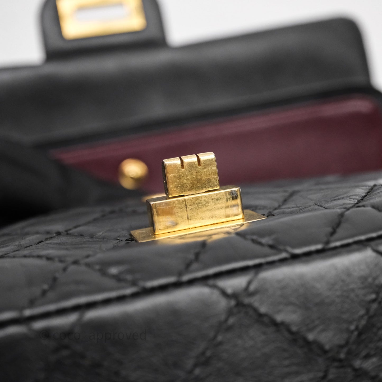Chanel Reissue 225 Flap Black Aged Calfskin Gold Hardware
