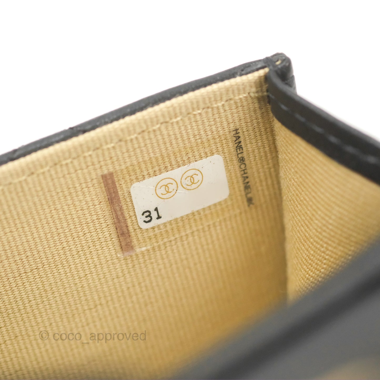 Chanel Pearl Crush Mini Clutch With Chain Black Lambskin Aged Gold Hardware