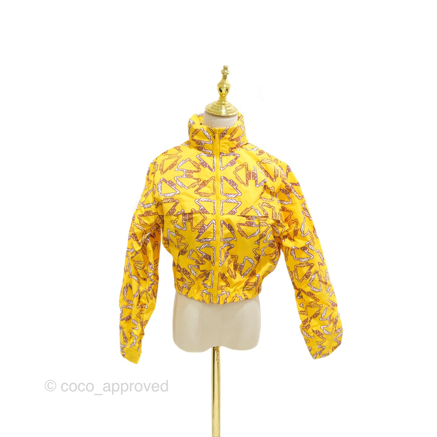 Hermes "Tatersales" Short Beach Windbreaker Jaune Tournesol Size 36