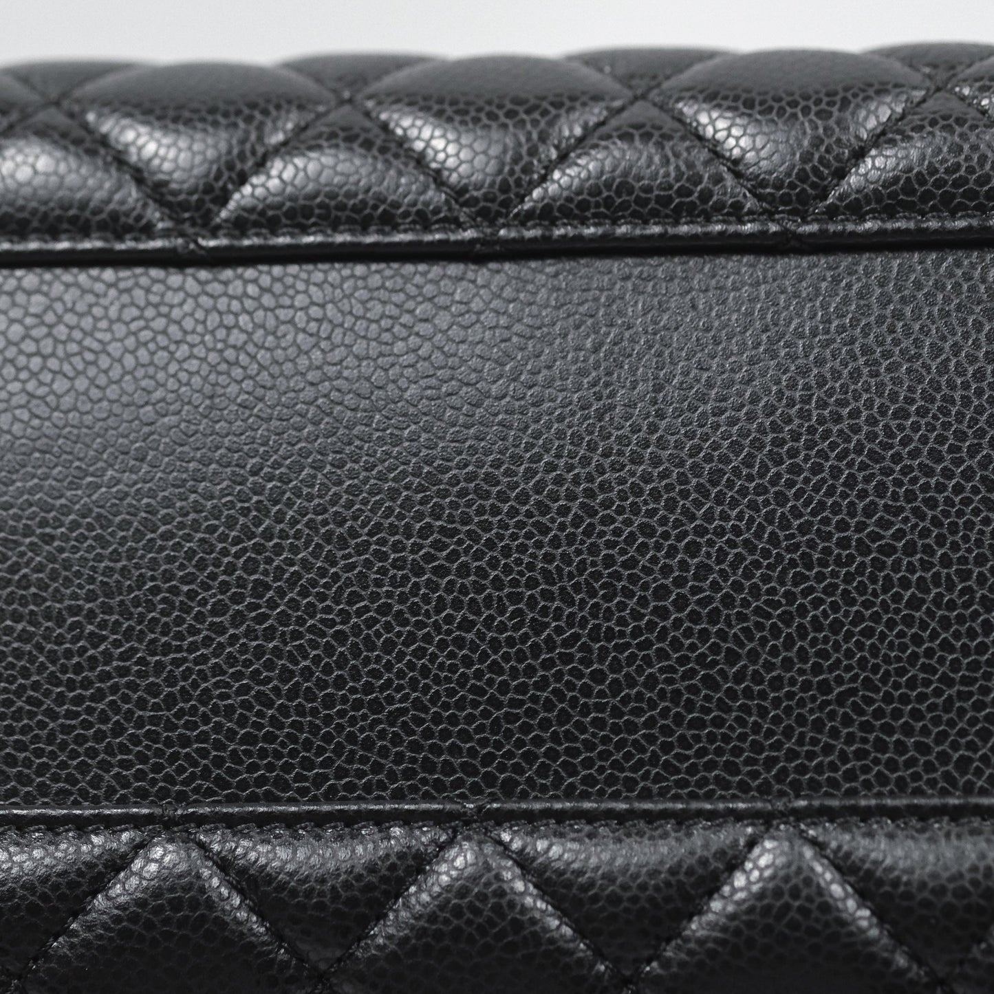 Chanel Quilted Small City Shopping Bag Black Caviar Ruthenium Hardware