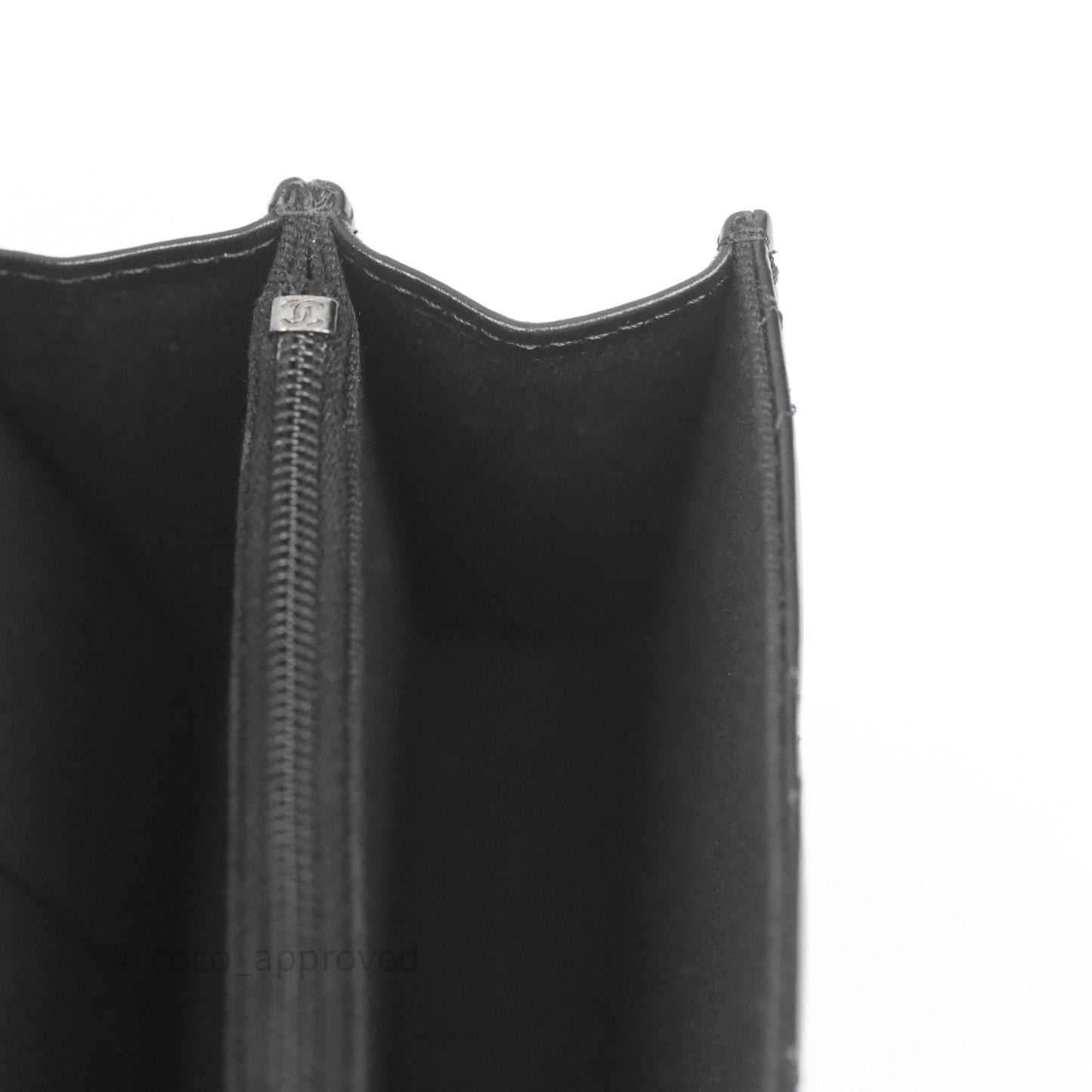 Chanel Mini Crystal Top Handle Wallet On Chain WOC Black Calfskin Gun Metal Hardware 23K