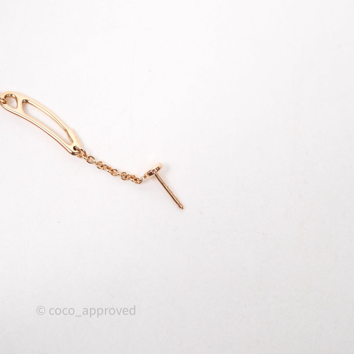 Hermes Chaine d'ancre Mini Punk Earrings Rose Gold