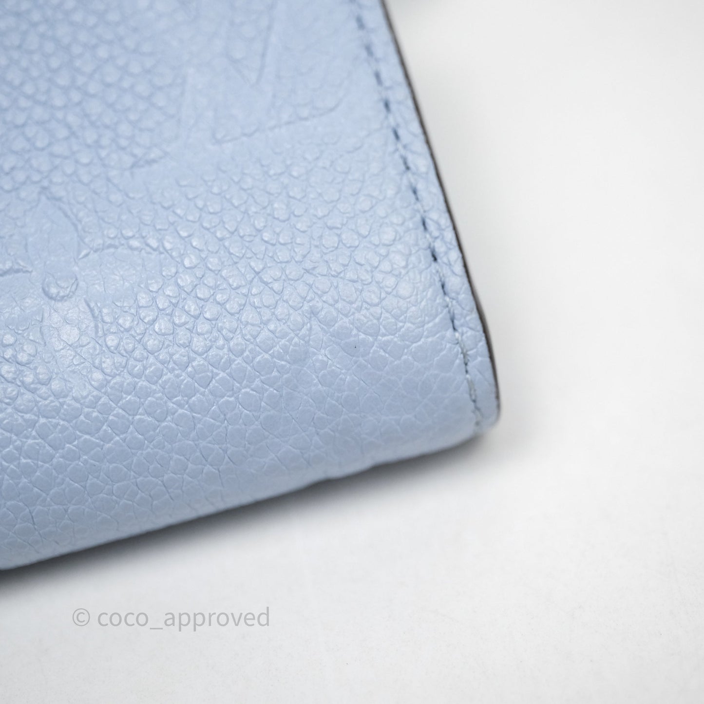 Louis Vuitton Rosali Coin Purse Empreinte Bleu Nuage Gold Hardware
