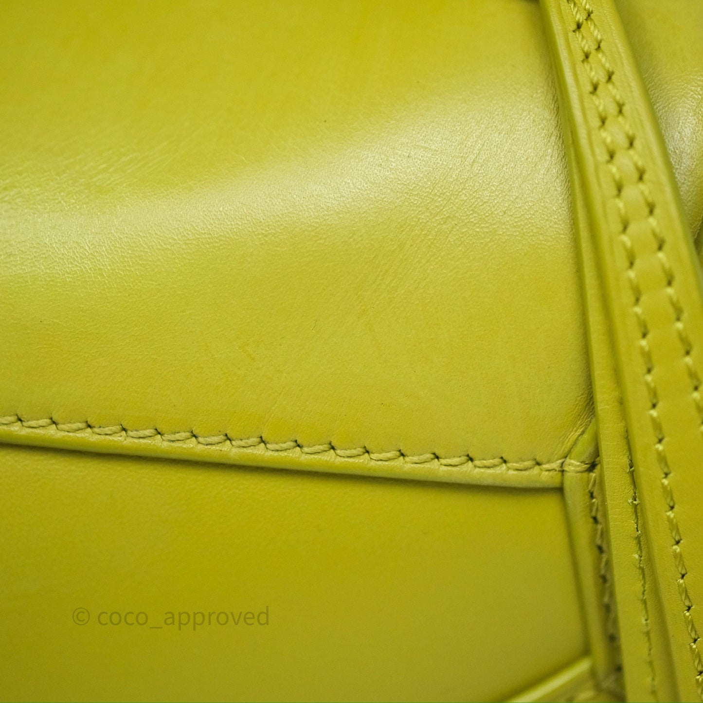 Loewe Mini Puzzle Edge Bag in Lime Smooth Calfskin