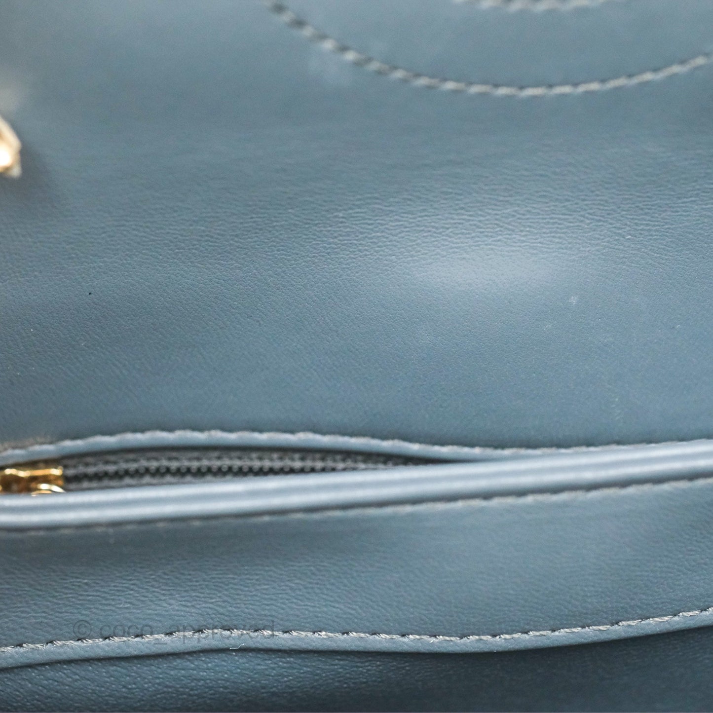 Chanel Small Trendy CC Grey Blue Lambskin Gold Hardware