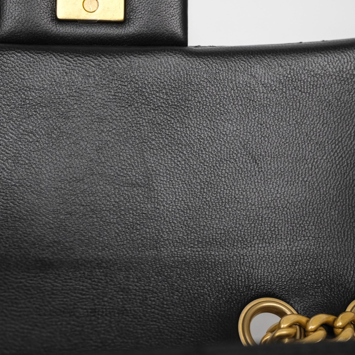Chanel Mini Rectangular Flap with Camellia Adjustable Chain Black Lambskin Aged Gold Hardware