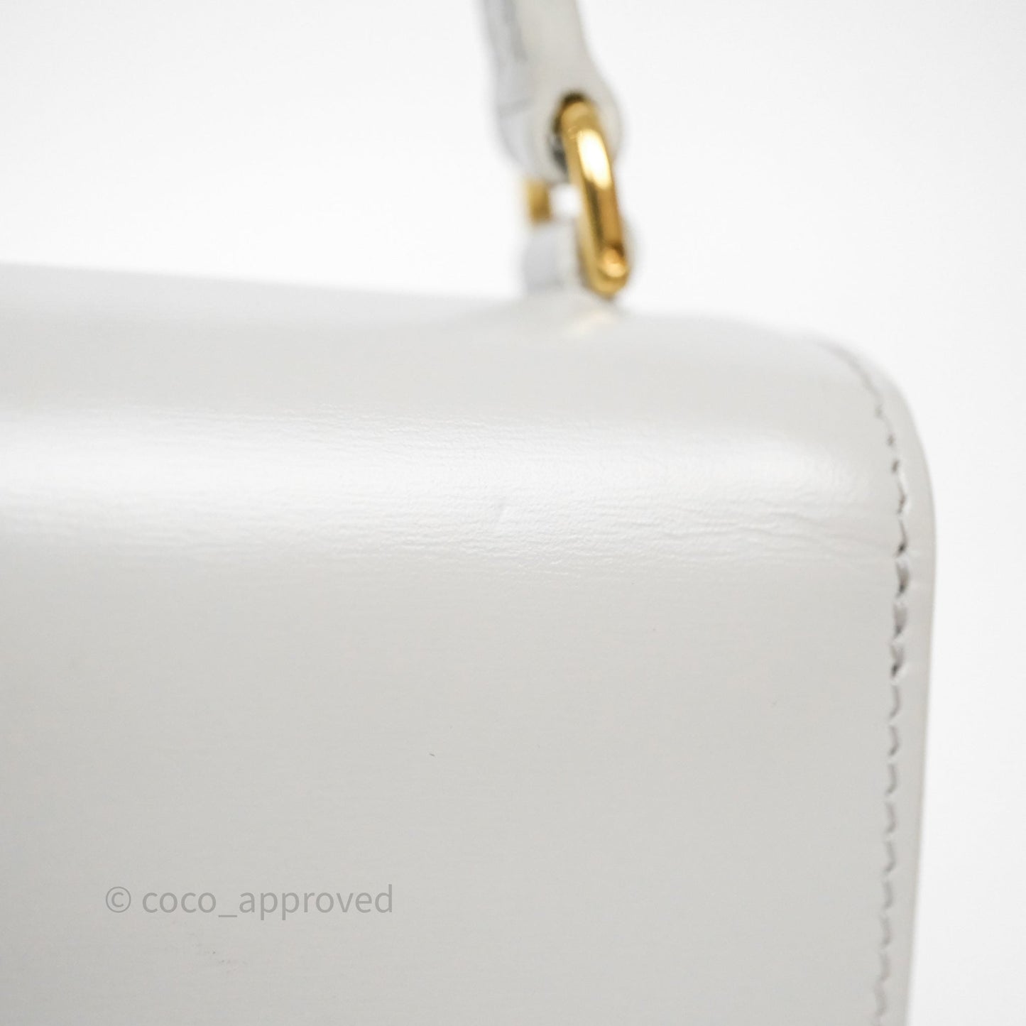 Celine Mini Besace Clea in Shiny Calfskin Grey