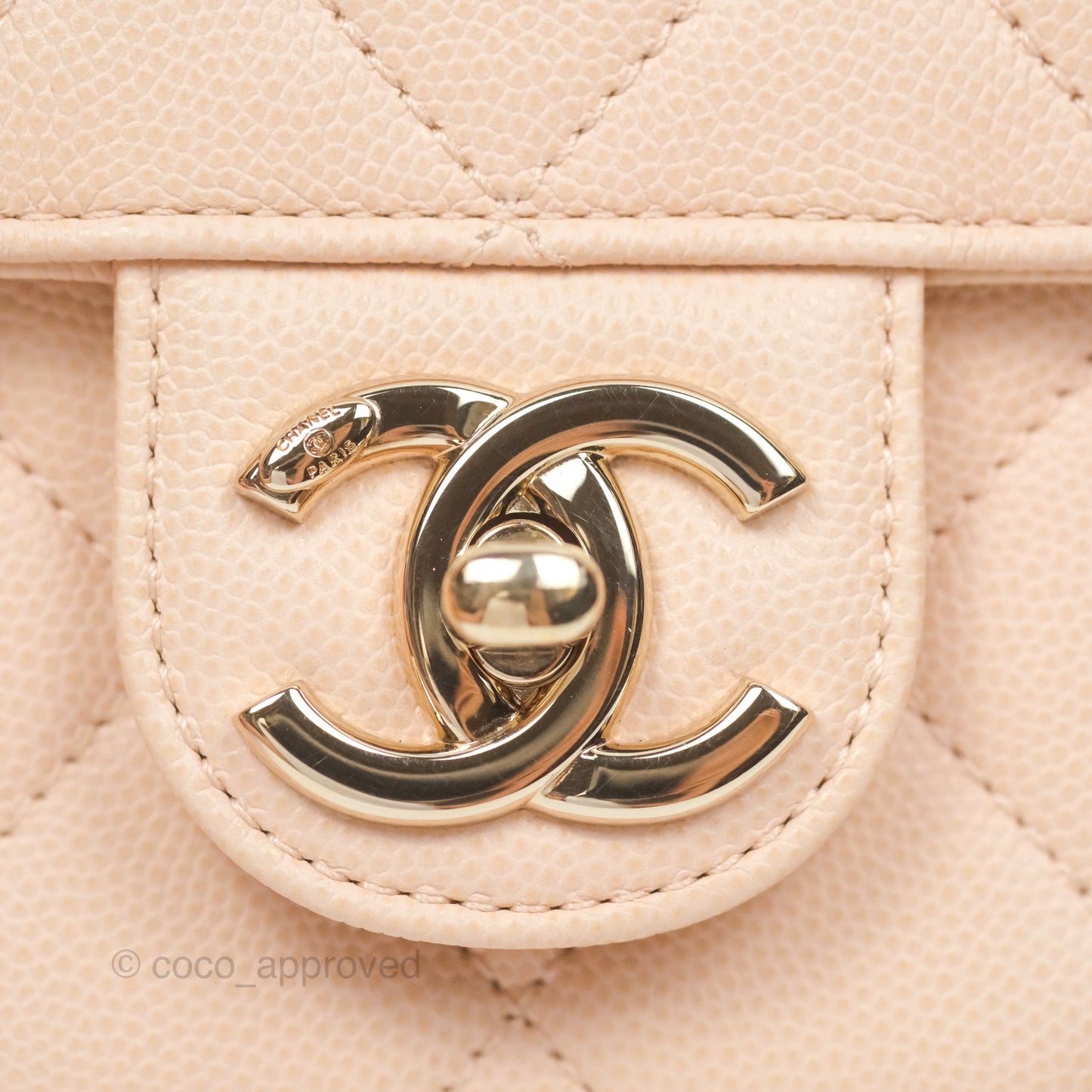 Chanel Quilted Small Like The Wallet Flap Light Beige Pink Caviar Light Gold Hardware 22C