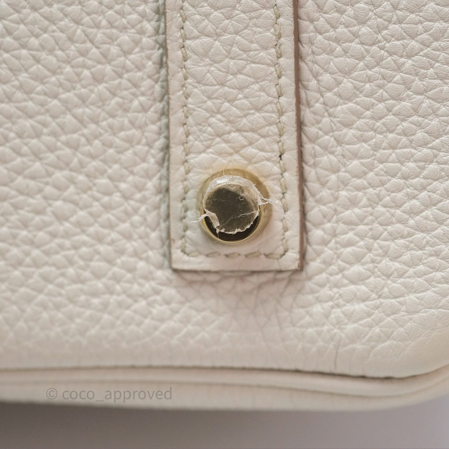 Hermès Retourne Birkin 35 Beton Togo Gold Hardware
