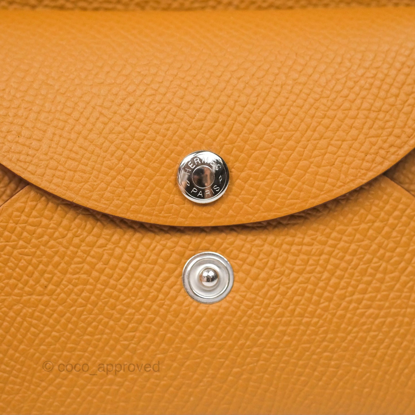 Hermès Calvi Duo Compact Card Holder Sésame Epsom