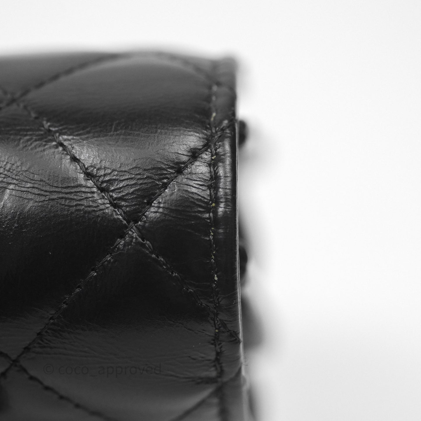 Chanel Mini Crystal Top Handle Wallet On Chain WOC Black Calfskin Gun Metal Hardware 23K