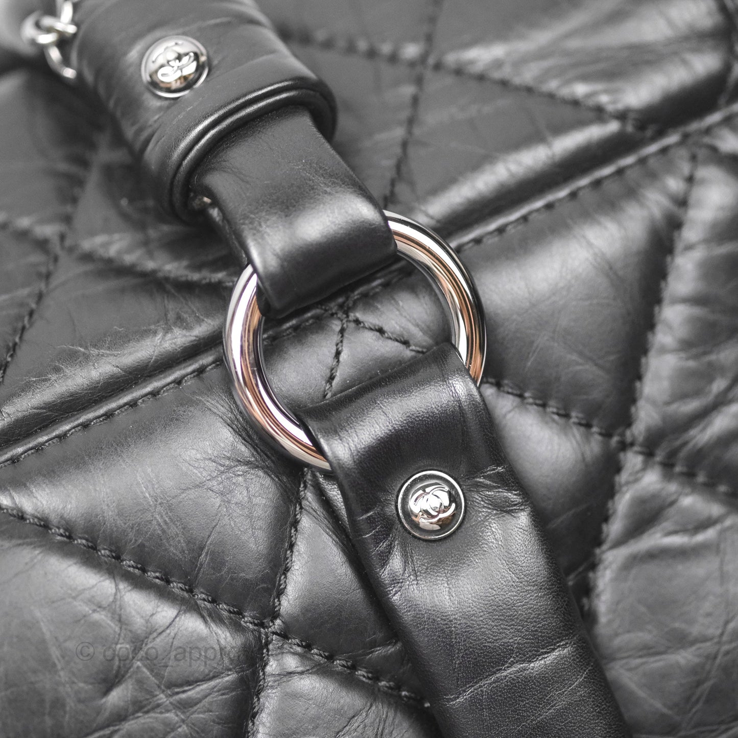 Chanel Quilted Lady Braid Bowler Bag Black Calfskin Silver Hardware