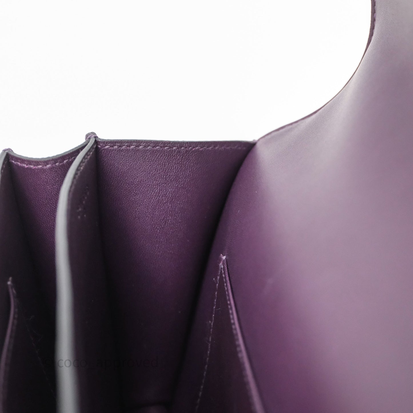 Hermès Constance Elan Raisin 59 Epsom Gold Hardware