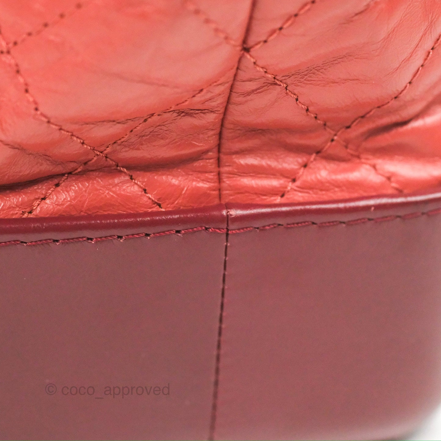 Chanel Medium Gabrielle Backpack Quilted Red Aged Calfskin