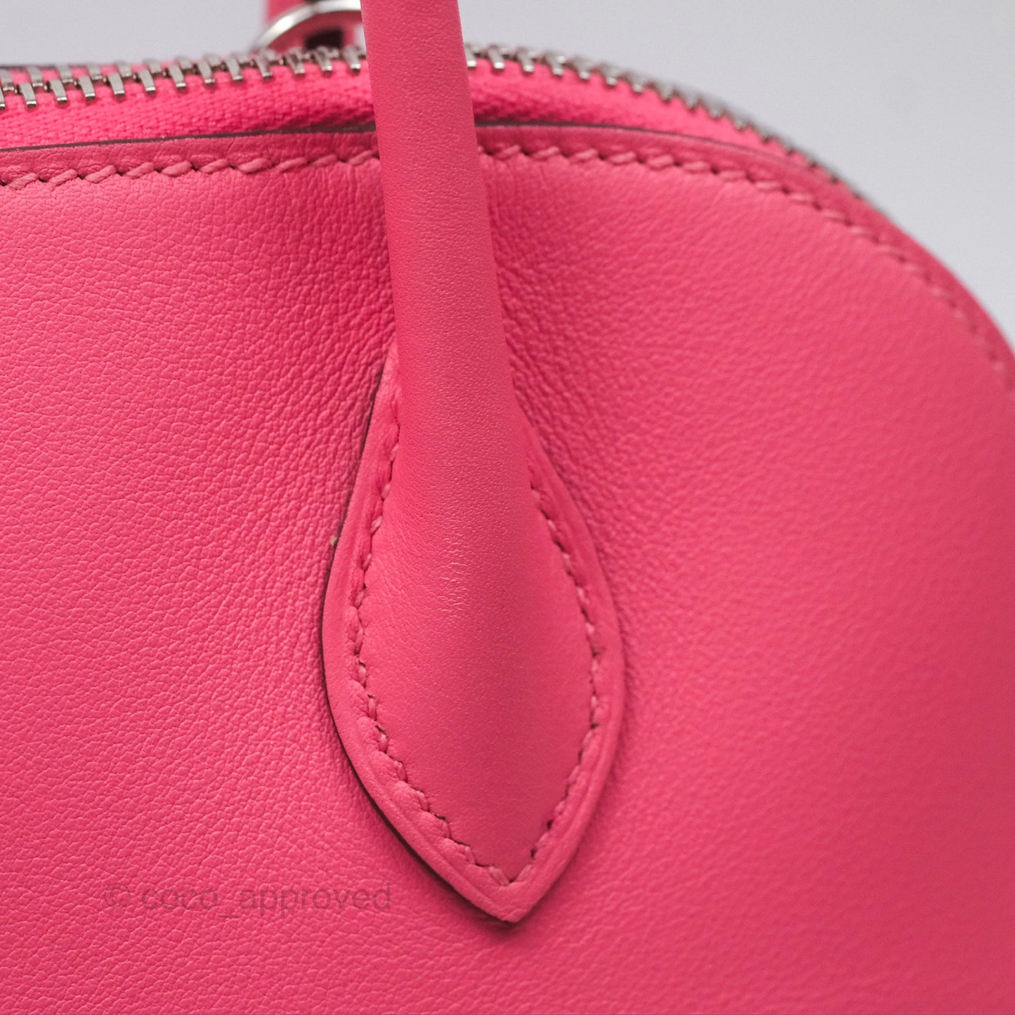Hermès Bolide 27 Rose Azalée 8W Swift Palladium Hardware