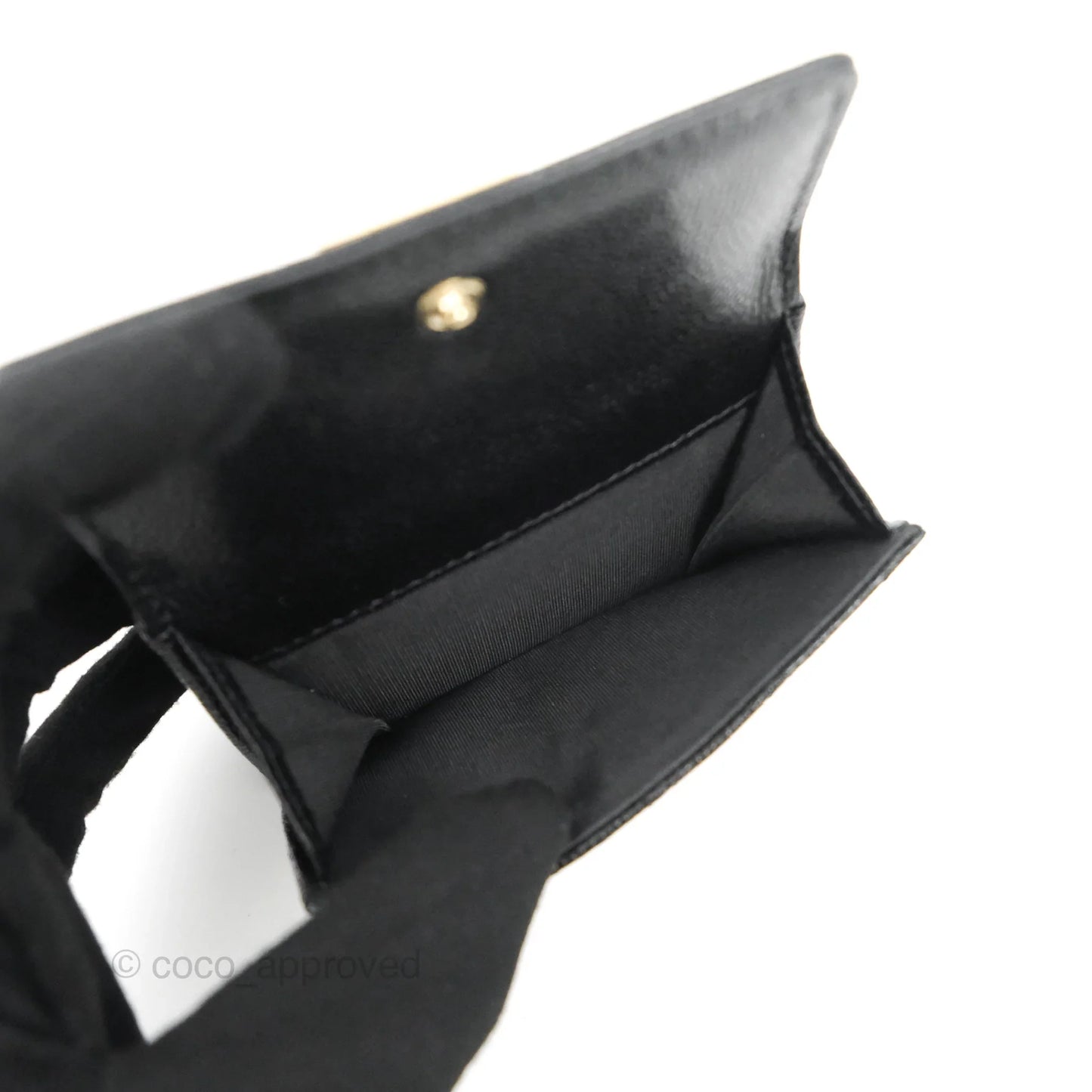 Chanel Quilted Small Boy Flap Wallet Black Caviar Gold Hardware