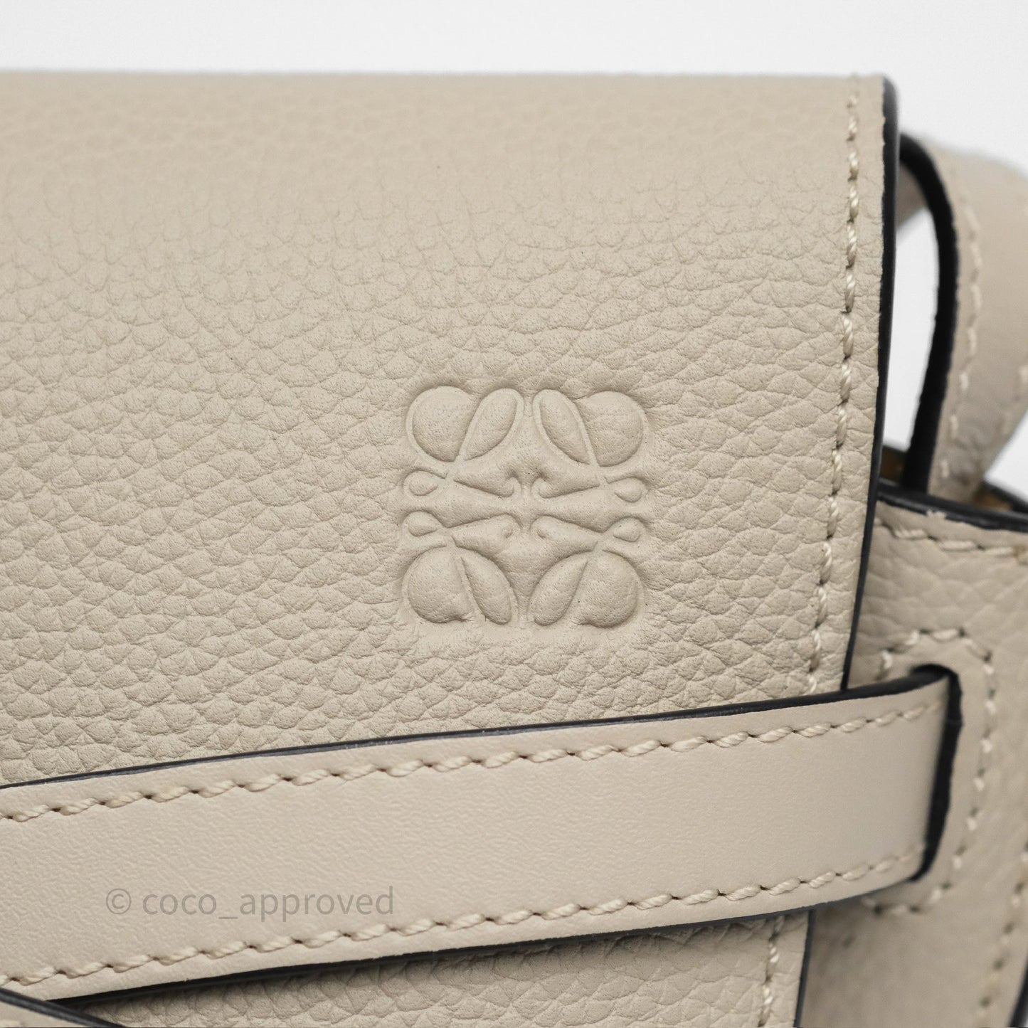 Loewe Mini Dual Gate Bag Sand Grain Calfskin